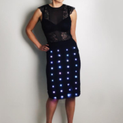 Dark Power Pencil Skirt, LED pencil skirt