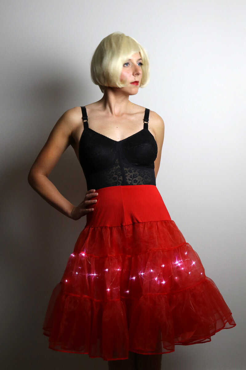 Red LED light-up tutu