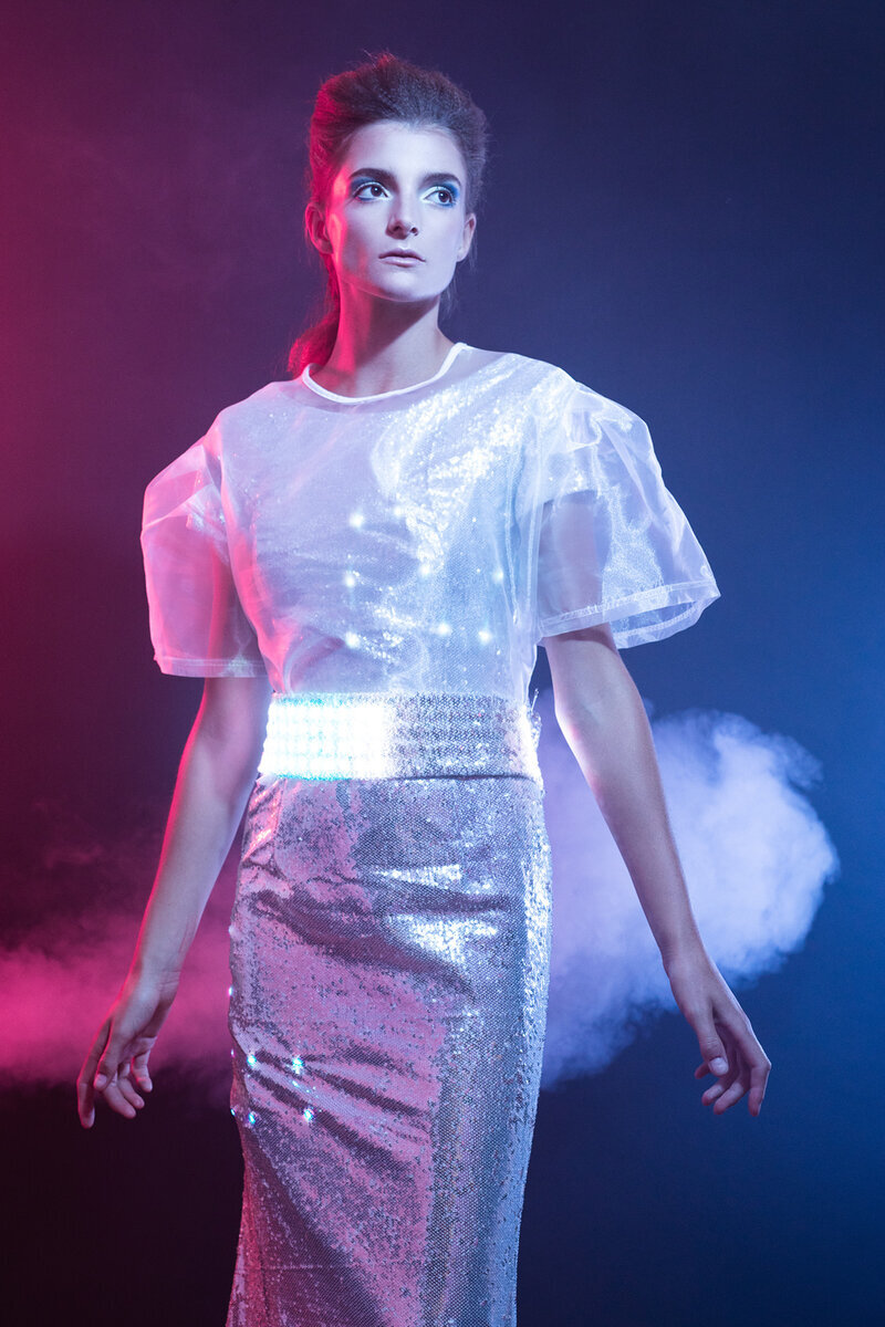 Long LED Sequin Dress